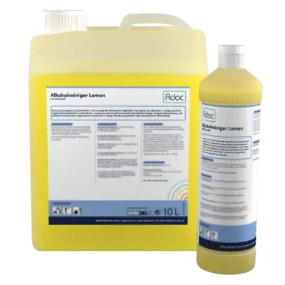 produkt Bild von Alkoholreiniger Lemon auf durchsichtiegen Hintergrund