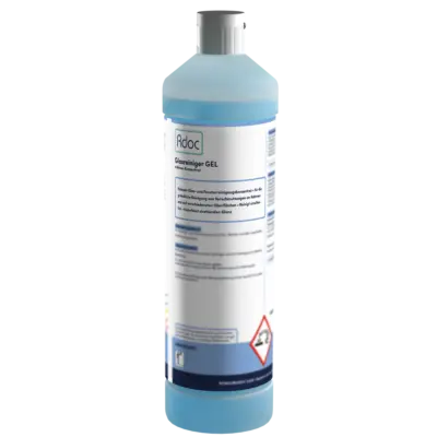 produkt Bild von Glasreiniger GEL auf durchsichtiegen Hintergrund