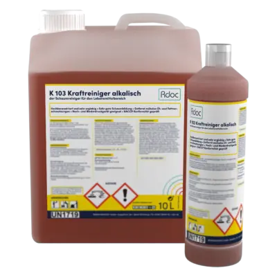 produkt Bild von K 103 Kraftreiniger alkalisch auf durchsichtiegen Hintergrund